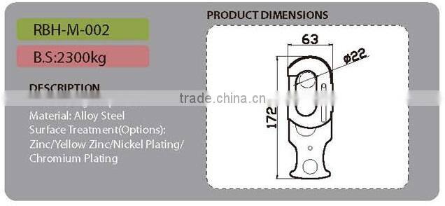 Red & Black Automatic Latching Mechanism Quick Matel Safety Snap Hook