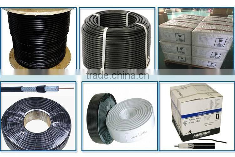factory price 75ohm rg series 14AWG copper/CCS conductor PE/PVC jacket rg11 coaxial cable