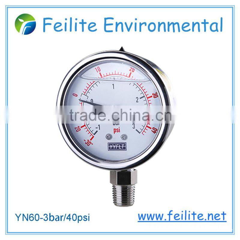 2 inch glycerine or silicone oil filled pressure gauge
