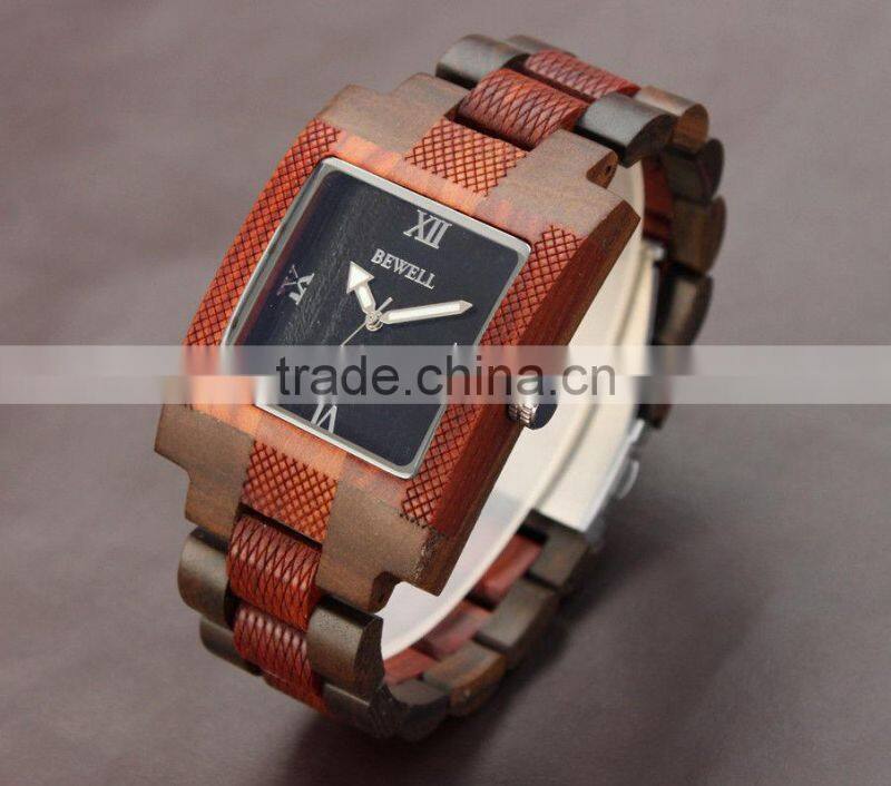 Mixed color Wristwatch Wooden Water Resistant Wooden WristWatch Women Men Wristwatch Wooden