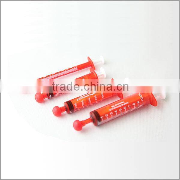 Disposable Color Plastic Milky Treat Syringes with Cap