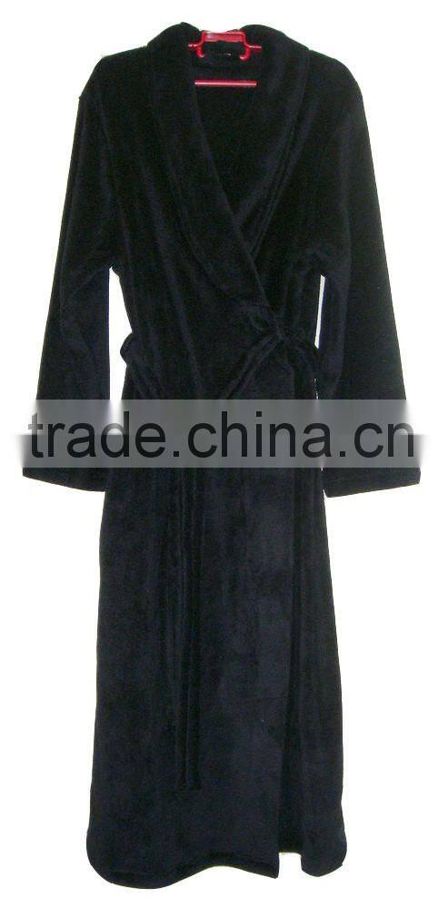 fashion style coral fleece bathrobe with long sleeve