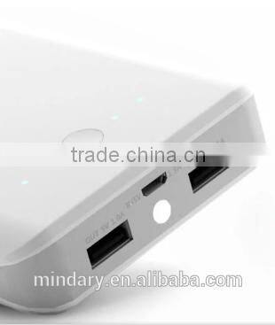 slim and big capacity power bank with torch and LED display electrocity