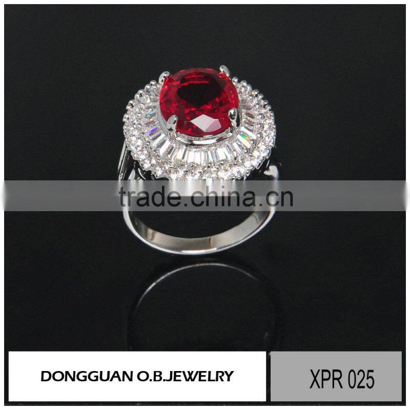 Fashionable 925 sterling silver ring jewelry, big size zircon jewelry