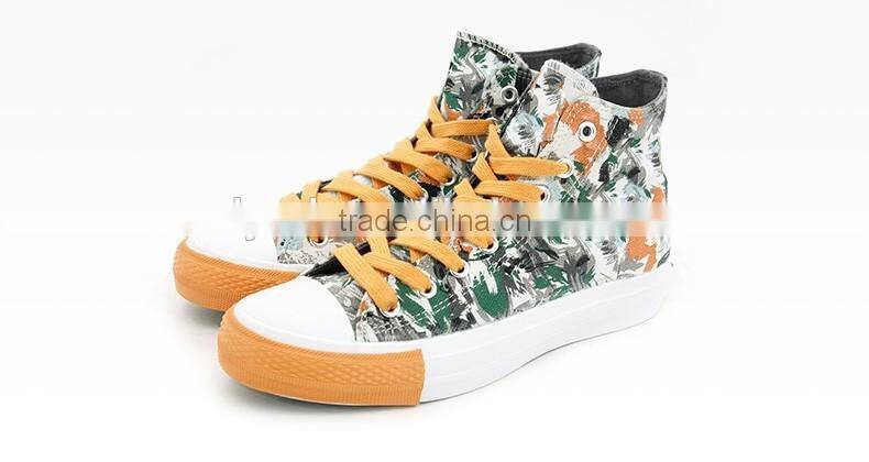 multicolor printed vulcanized trainer high top women sneakers cheap casual canvas shoes women ladies shoes 2016