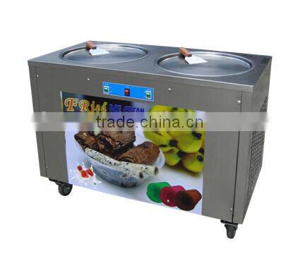 multifunctionalice cream frying pans stainless steel shell with refrigerant/gas/fluid