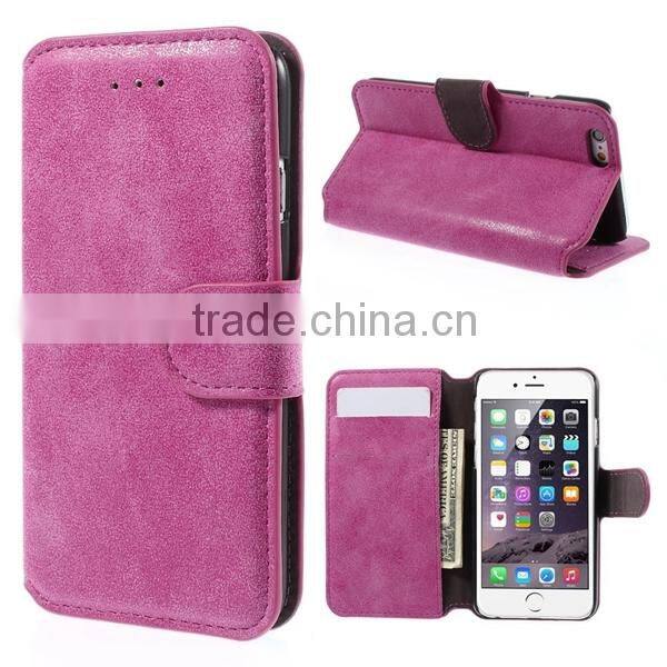 New product leather flip case for apple iphone 6 From alibaba china