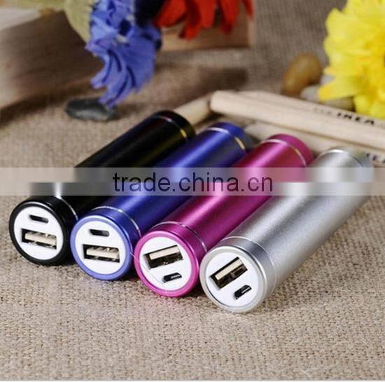 Portable cylinder 2600mah power bank, smartphone battery power bank charger 10000mah