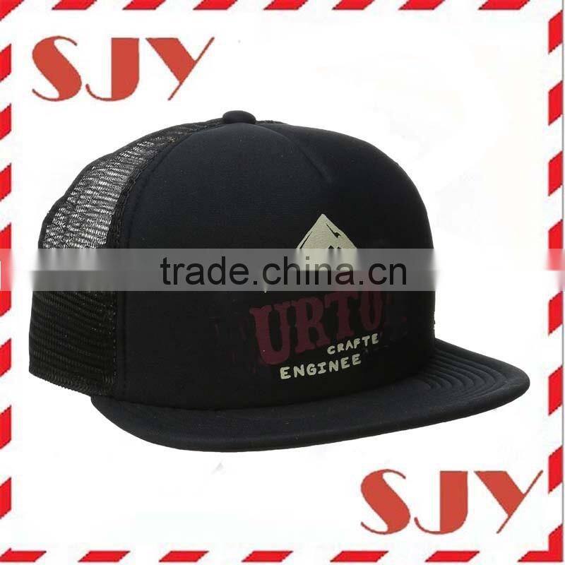 Flat brim mesh trucker cap wholesale sport baseball cap and hat