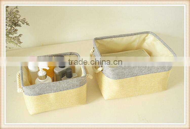 imitated linen storage basket/jute nonwoven laundry basket