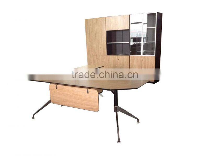 Modern design anormalours shape table top wooden office table