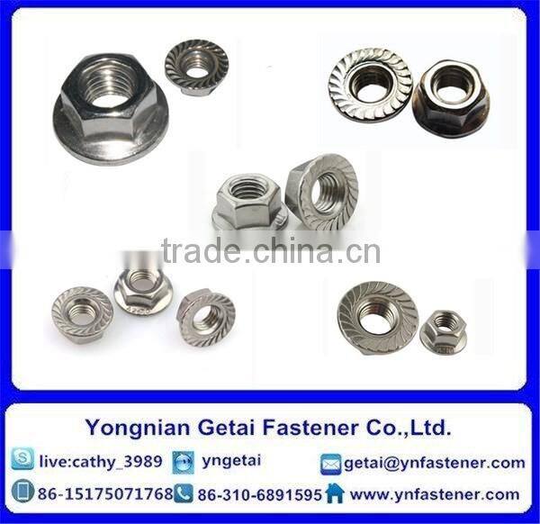Stainless Steel 201/202/304/316 Hexagon Flange Nuts DIN 6923