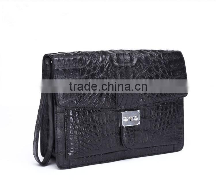 Luxury Leather Office Bags for Men Genuine Crocodile Skin Bag Stylish Clutch Bags Men Handmade