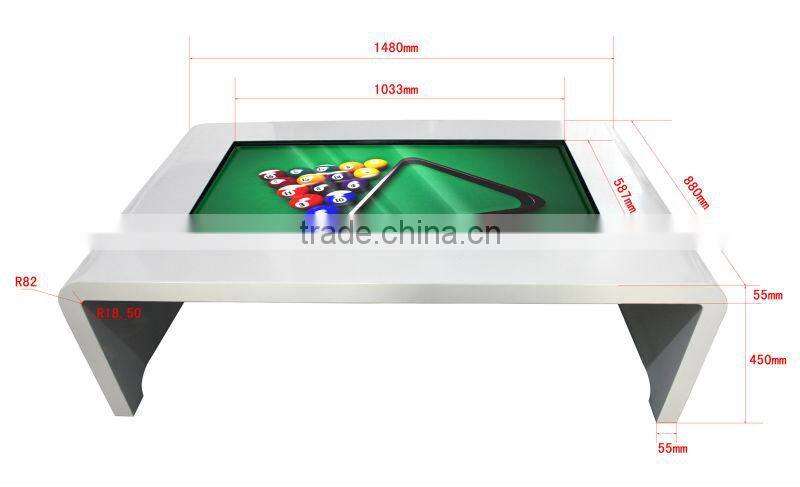 46 inch waterproof interactive desk for hotel/restaurant all in one table 24in to 84 inch interactive advertising displayer