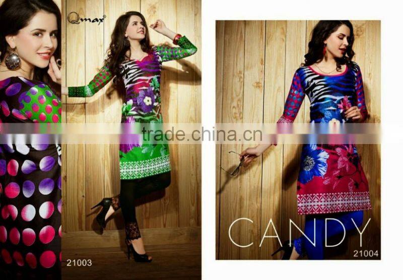 Indian Chikan Kurti Tunic Tops