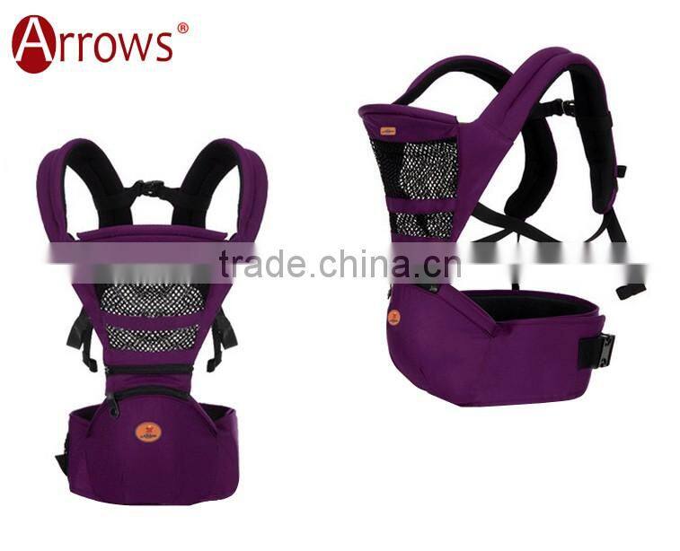 Made in China Export to Europe and America Top Quality Organic Cotton Infants Baby Hipseat Carrier Backpack Sling