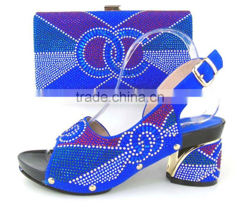Italian matching shoes and bags stone design shoes mix women hand bag