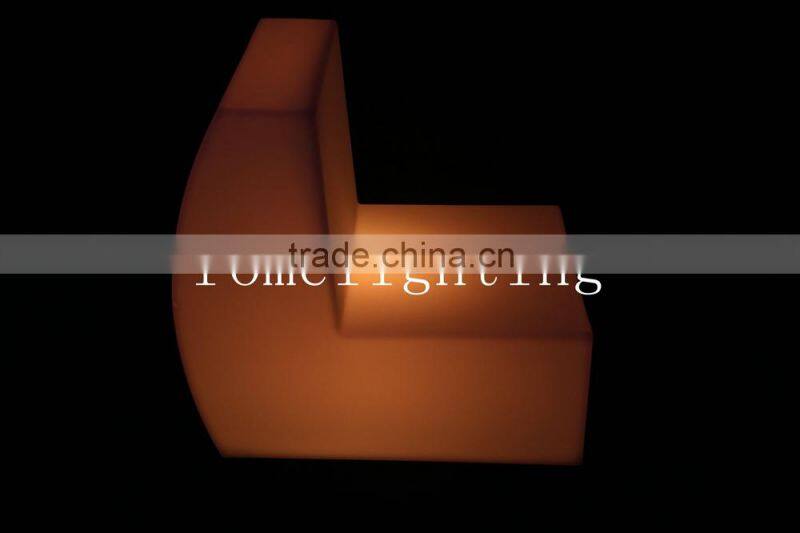 hot sell led lighting sofa led rechargeable multi color waterproof modern hard plastic sofa