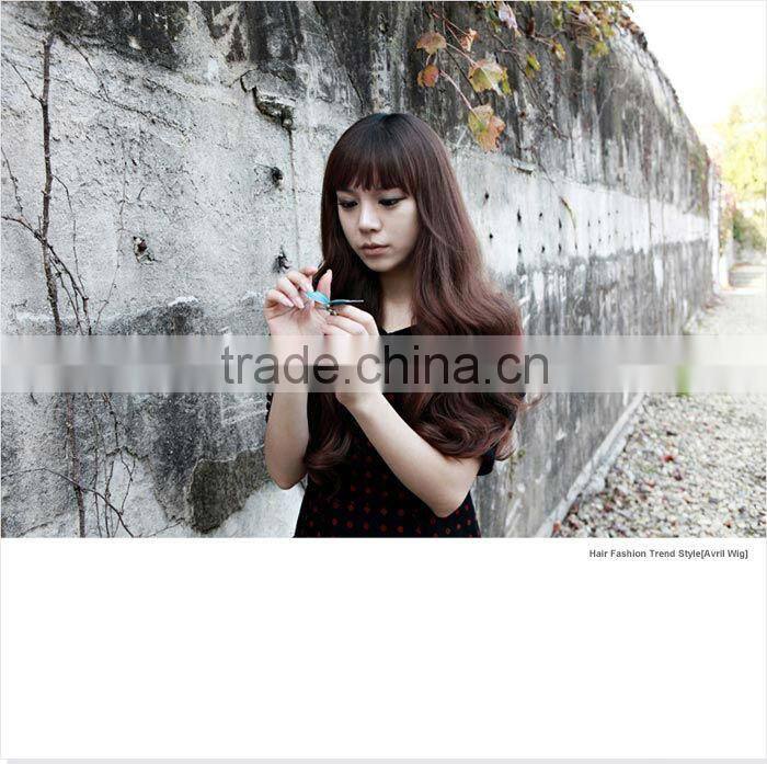 High quality brown loose wavy wigs for white women