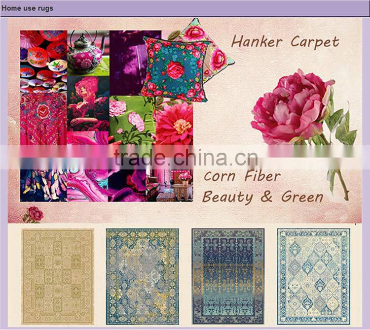 Green material Easy to clean fashionable design area rugs