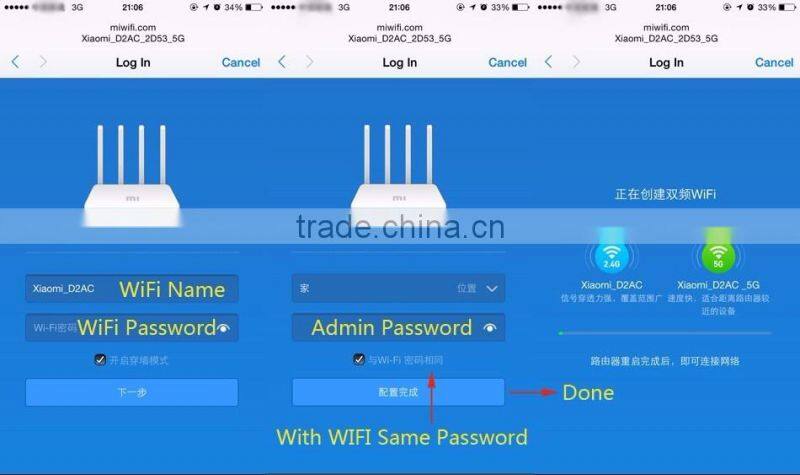 Original Xiaomi Router 3 Mi WiFi Router 4 Antenna Roteador Dual Band 2.4G/5G 867Mbps USB With Smartphone APP Control