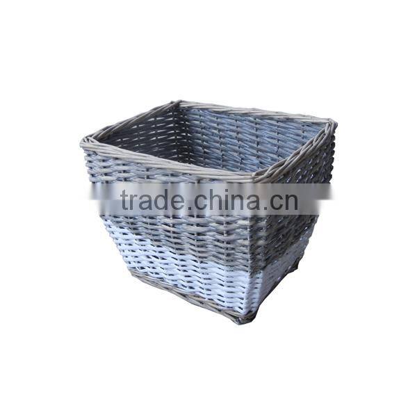 rustic willow woven planter basket