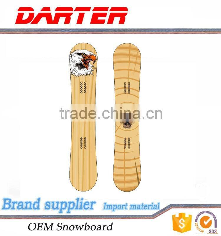 Personalized style poplar wood core all mountain bird custom snowboard