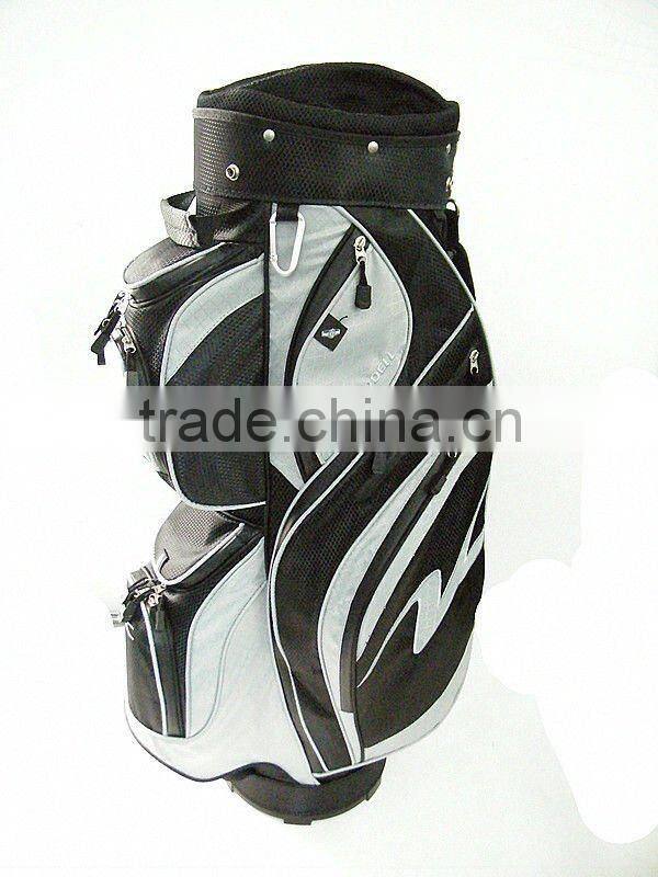 nylon golf cart bag with cooler pocket