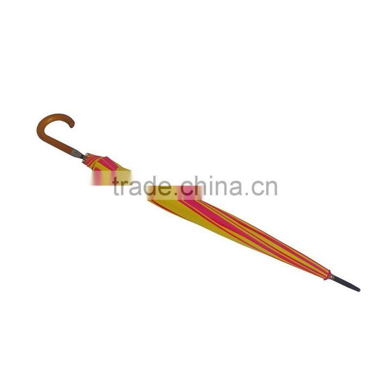 Manual open rainbow fashion long umbrella with 10 ribs