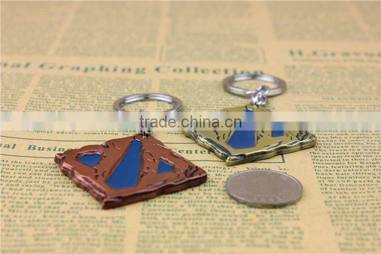 Newest design dota 2 pendant keychain pendant keychain full colors dota keychain for men