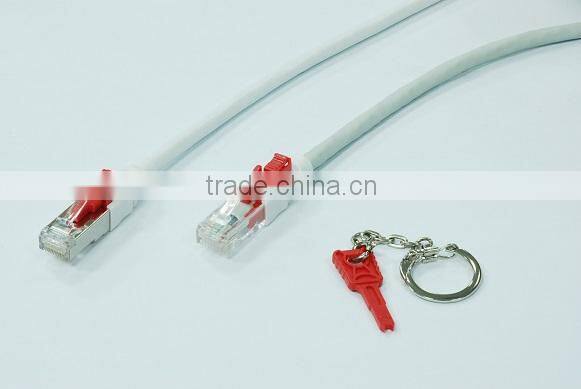 Cat6 F/UTP Stranded Secured Lock RJ45 Patch Cord with Removal Tool