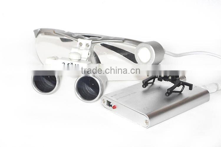 2.5X 3.5X magnification Dentist Surgical Medical Binocular Dental Loupes with LED HeadLight Lamp