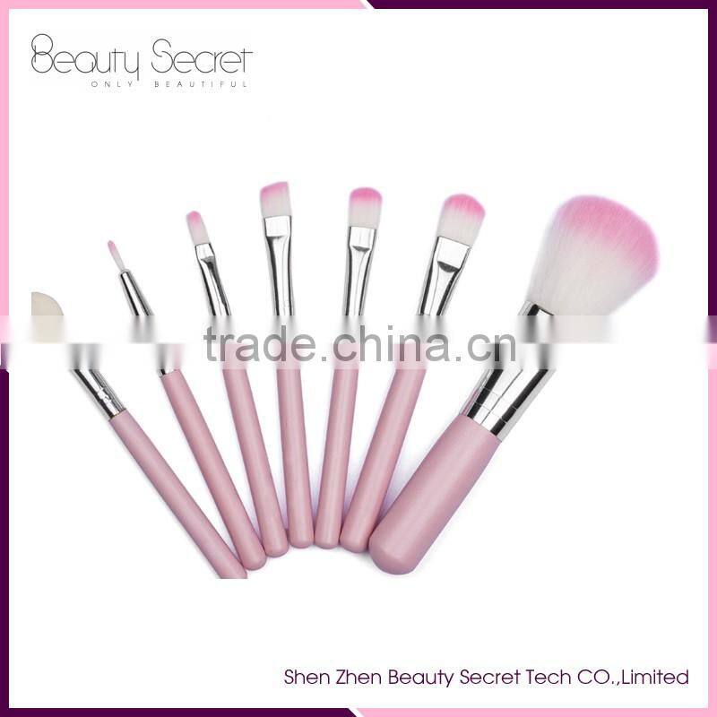 Best quality 7 pcs makeup brush set with natural hair