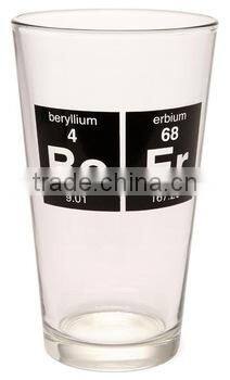 hotsale promotion pilsner beer glass with design with color box