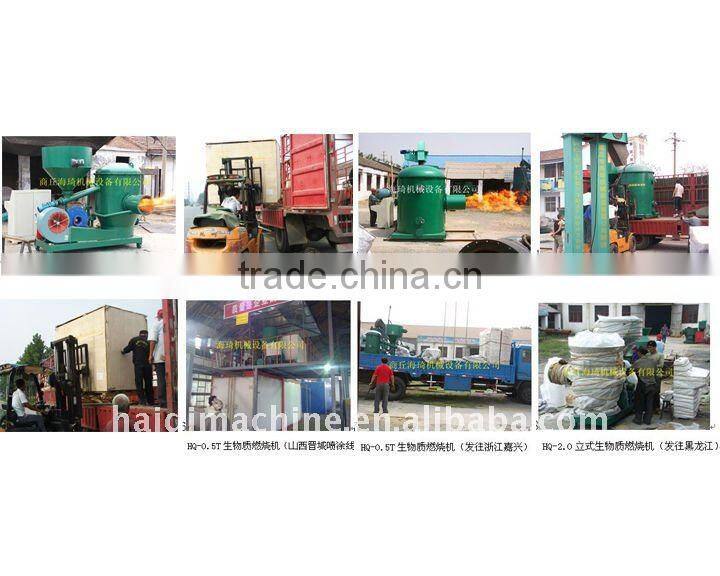 biomass drying burner for greenhouse heating