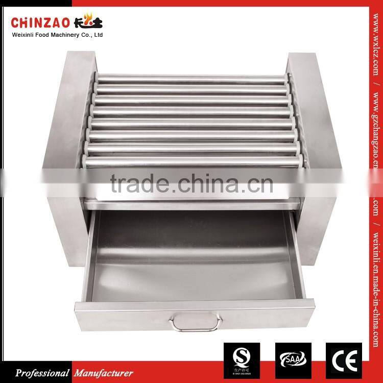 9 Rollers Professional Hot Dog Roller Cooker and Sausage Bun Warmer