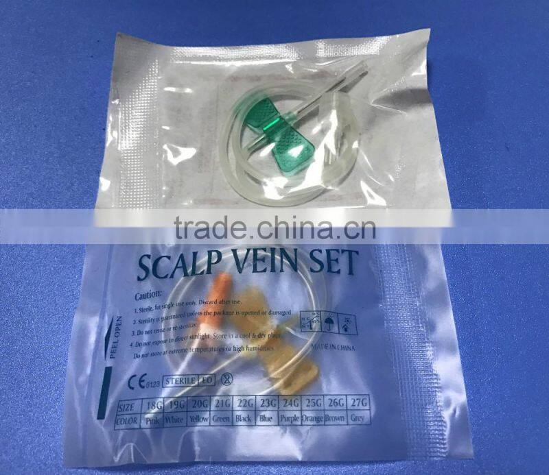 Disposable Medical Scalp vein set, Medical Intravenous needle, Disposable Butterfly Infusion Set Needle