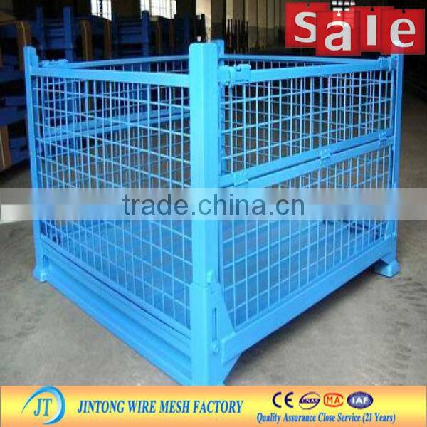 heavy duty foldable Collapsible warehouse wire mesh basket
