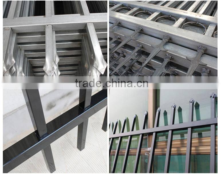Black color powder coated China supplier steel palisade fence