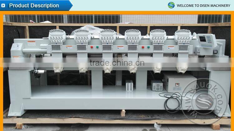Hot sale chain stitch embroidery machine with 6 heads