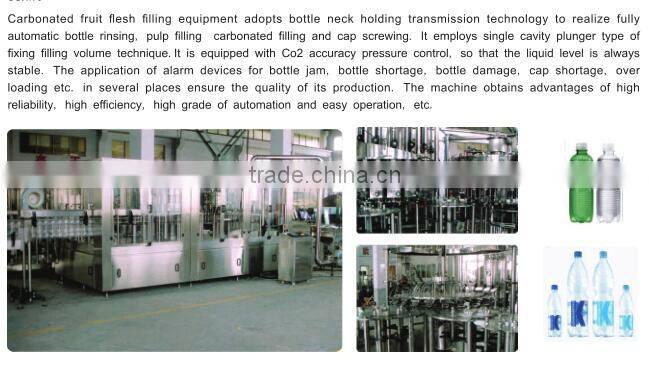 sparkling beverage filling production line washing pulp filling carbonated capping 4-in-1monobloc(CGF16/12/12/6)
