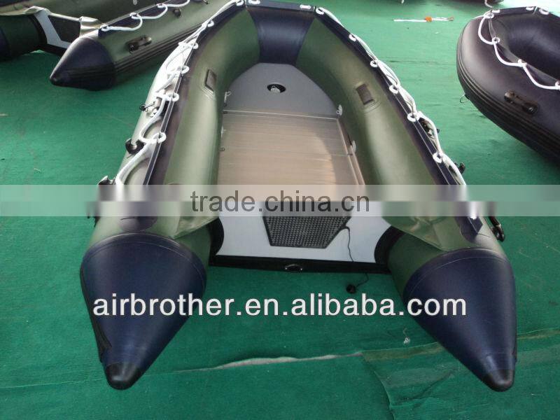 pvc high-speed inflatable boat army green