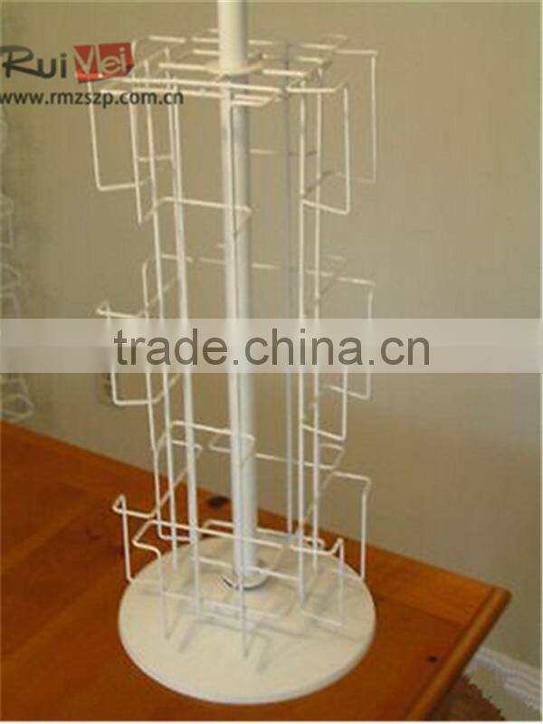 3 Tiers Spinning Metal cardboard book display stands