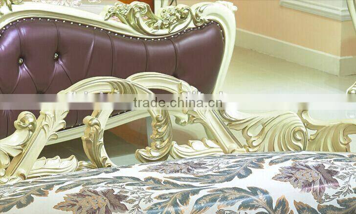 Palace Princess Sofa chair, Special Designed Wood Carved Chaise Lounge Chair, European Bedroom Furniture Chair (BF01-ML031)