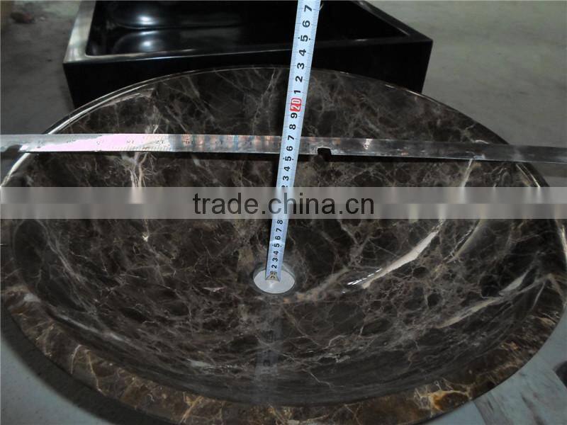 Spain dark emperador stone sink basin