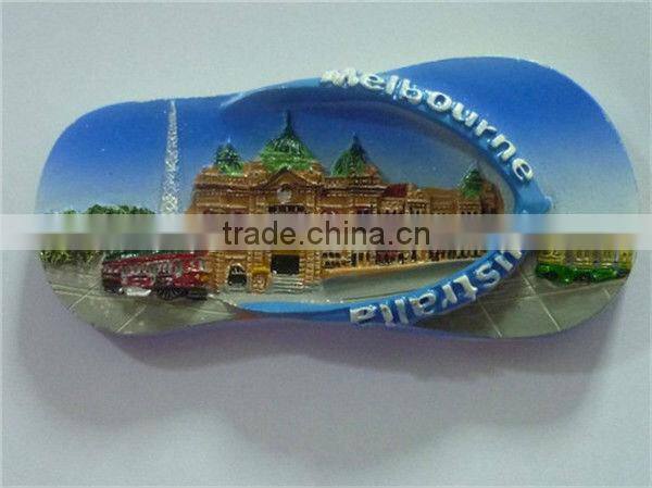 Tourist resin shoes shape fridge magnet