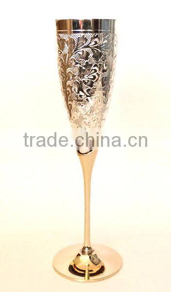 New design home decoration gift item set beautiful hand carved silver plated gift bowl spoon set