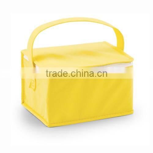 6 cans non-woven foldable cooler bag with handle for promtional