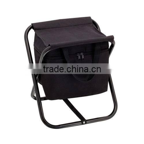 Multifunction folding beach chair with cooler bag