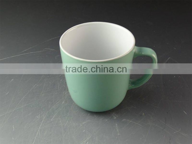 Stocked, glazed ceramic mug with handle, cheap ceramic mug for wholesale